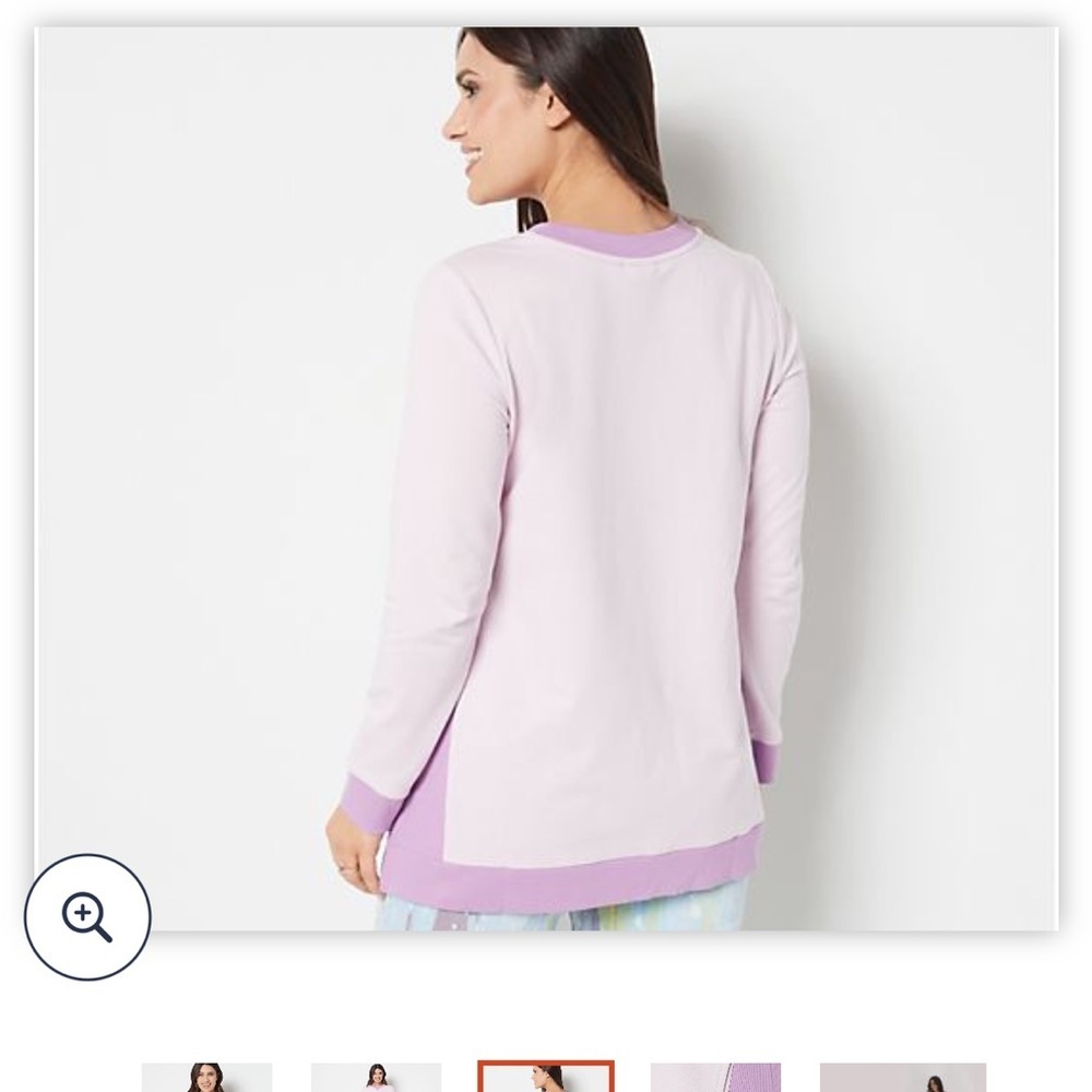 LOGO Lounge color block French terry sweatshirt with pockets - Picture 7 of 11